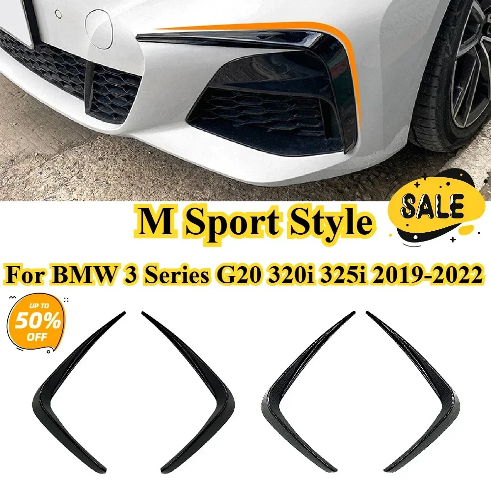 

Front Bumper Side Splitter Canard Spoiler Kit M Sport Style Car Front Side For BMW 3 Series G20 320i 325i 2019 2020 2021 2022