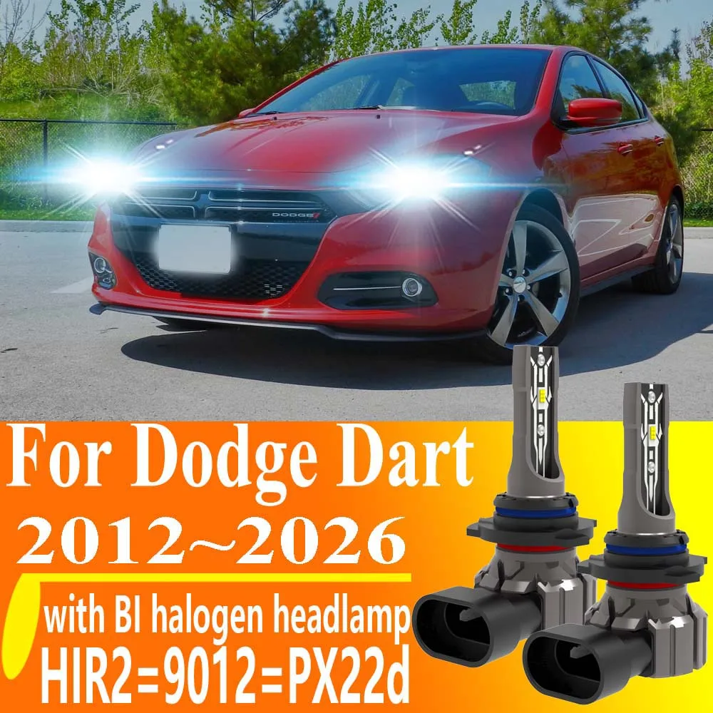 

2 шт. HIR2 9012 PX22d Светодиодные лампы для фар Canbus без ошибок, белый свет, 12В 55Вт, автомобильные лампы высокой мощности для Dodge Dart 2012~2026