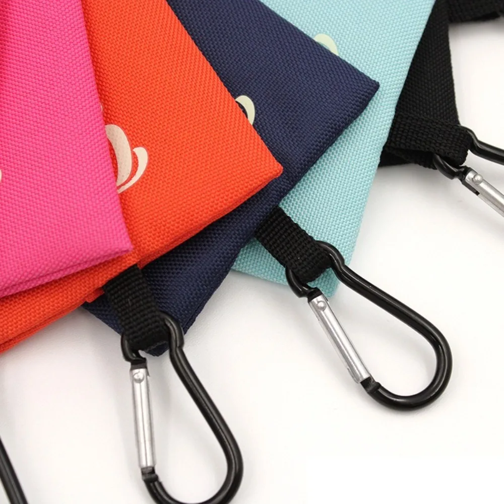 New Dog Poop Garbage Bags Organizer Canvas Portable Waste Bag Holder with Buckle Pets Supplies Pick Up Organizer for Outdoor