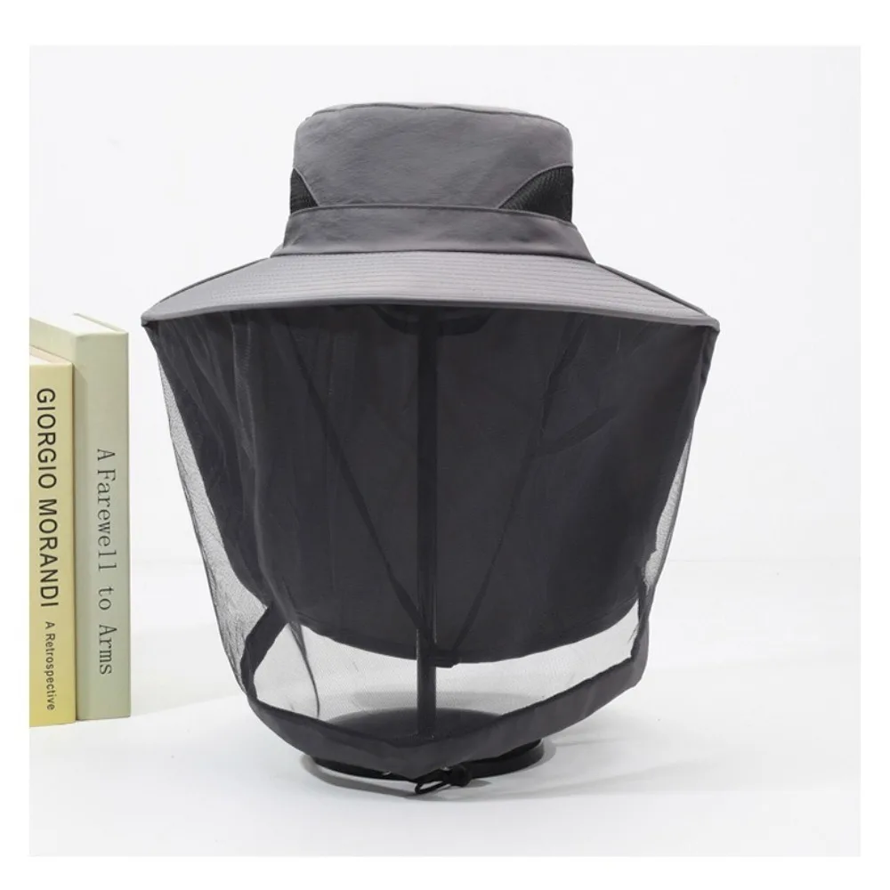New Anti Mosquito Insect Bucket Hat Mesh Anti Bee Insect Proof Cap Net Camping Hat Men Women