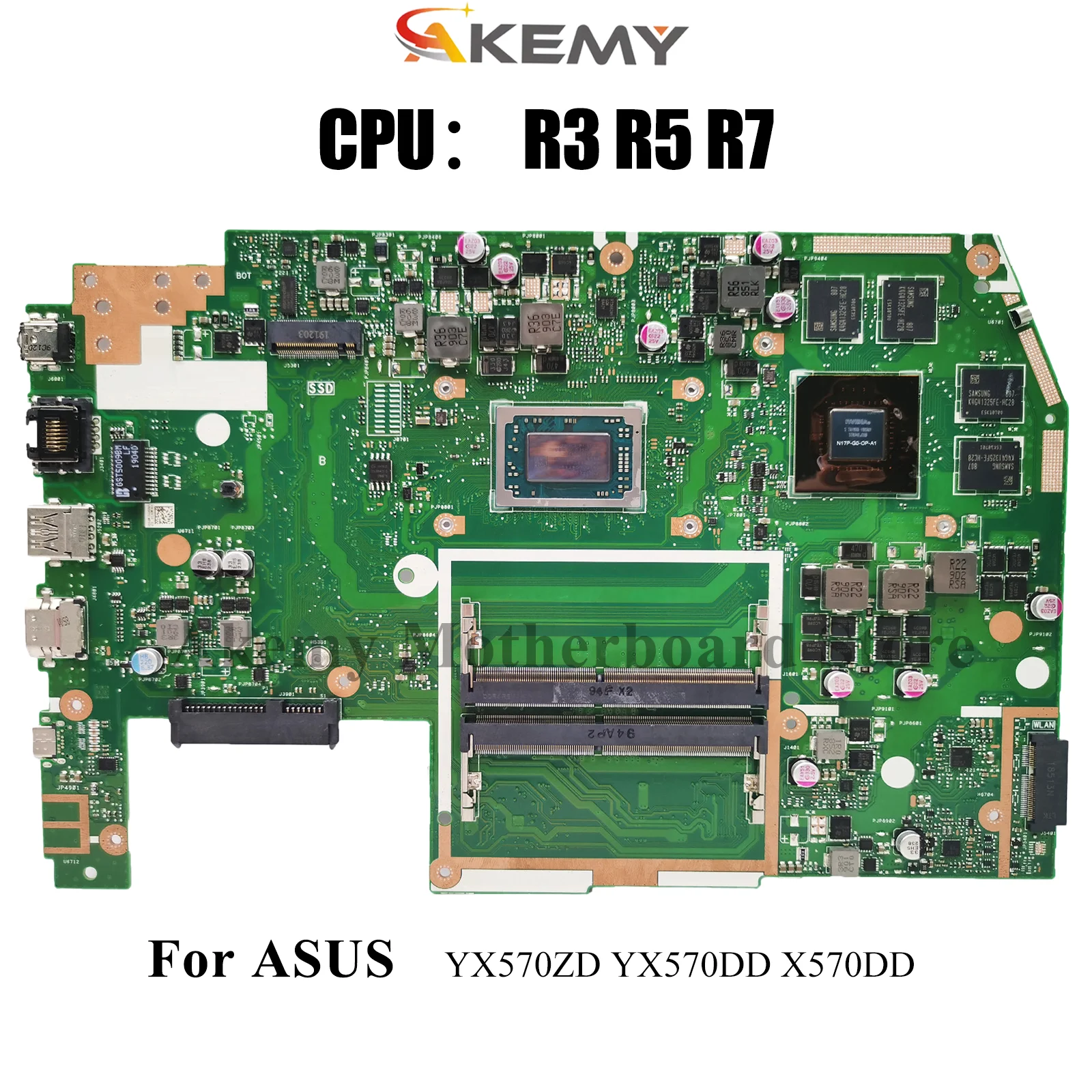 

X570DD Материнская плата для ноутбука ASUS VivoBook YX570DD YX570ZD X570DD X570D Материнская плата для ноутбука с процессором R3 R5 R7 100% tests OK stk