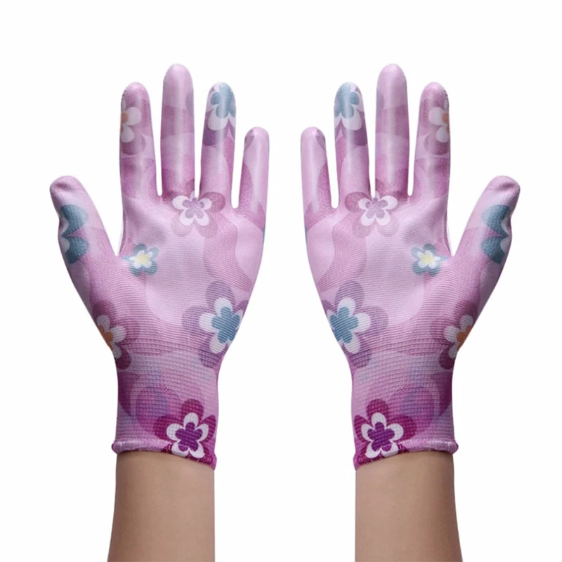 Planting Yard Cleaning Palm-Coated Floral Garden Gloves Women Non-Slip Working Gloves Non-Slip Household Labor Protection Glove