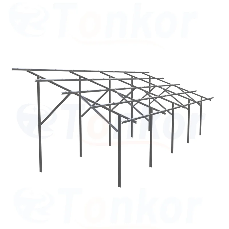 Soporte de Suelo para Paneles Solares Fotovoltaicos, Estructura de Montaje en Suelo de Acero Galvanizado con Tornillos, Soporte Solar de Aleación de Aluminio