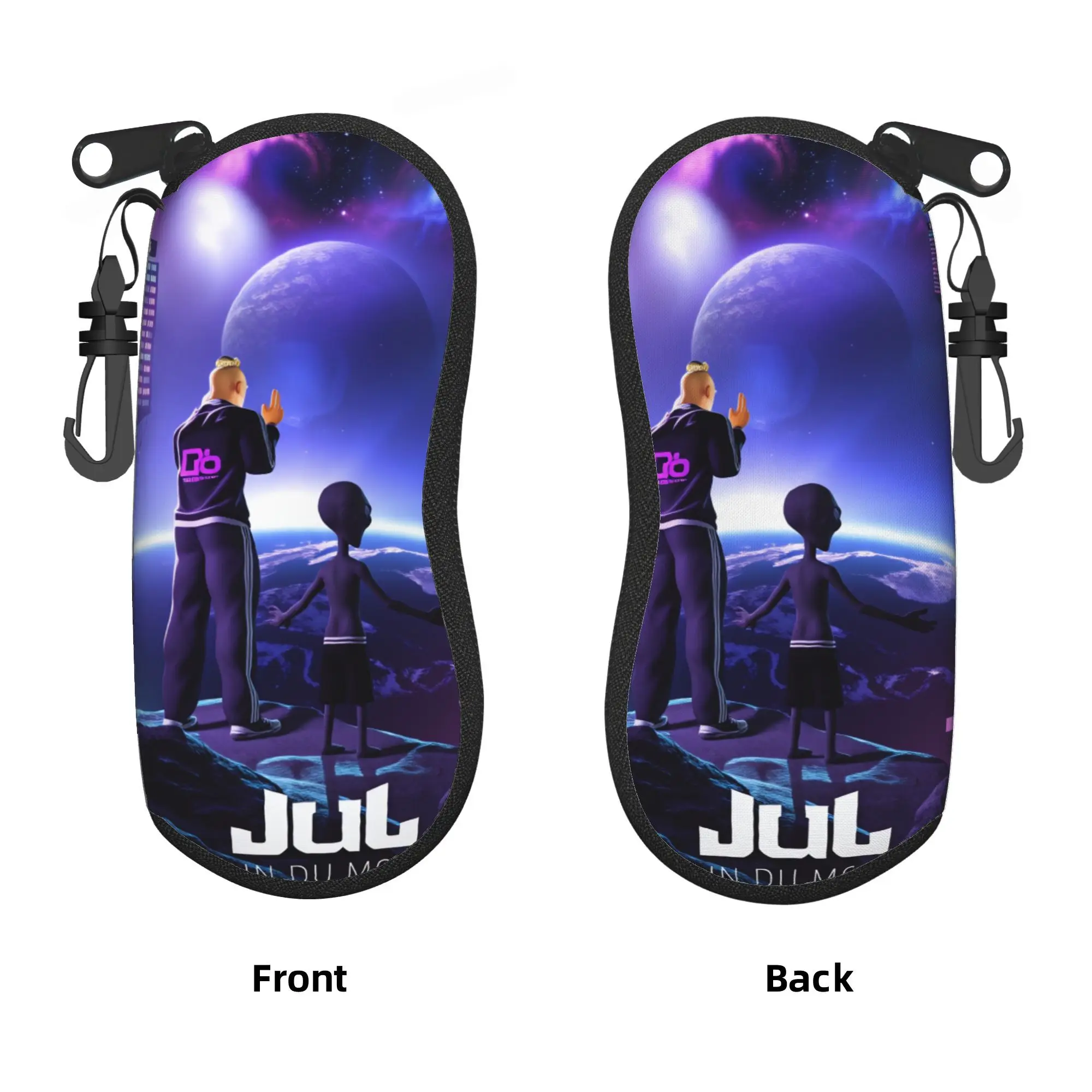 France Rapper Music JUL Glasses Case Cover  Zipper Sunglasses Pouch Fashion Travel Eyeglass Protector Men Women Eyewear Bag