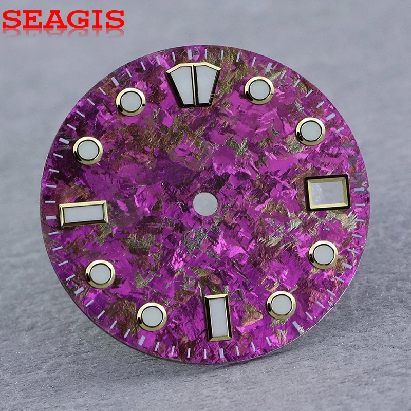 

SEAGIS Ice Crystal Ti Красочный циферблат 28,5 мм BGW9 Lume NH35 Циферблат Мод без логотипа