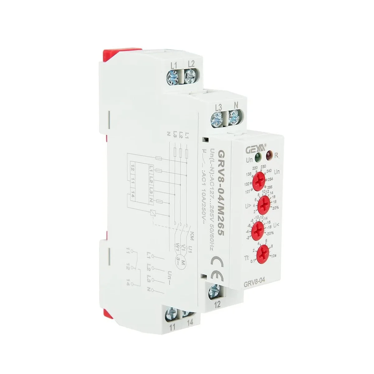 

GEYA GRV8-04 M265 3-Phase Voltage Monitoring Relay Phase Sequence Phase Failure Protection