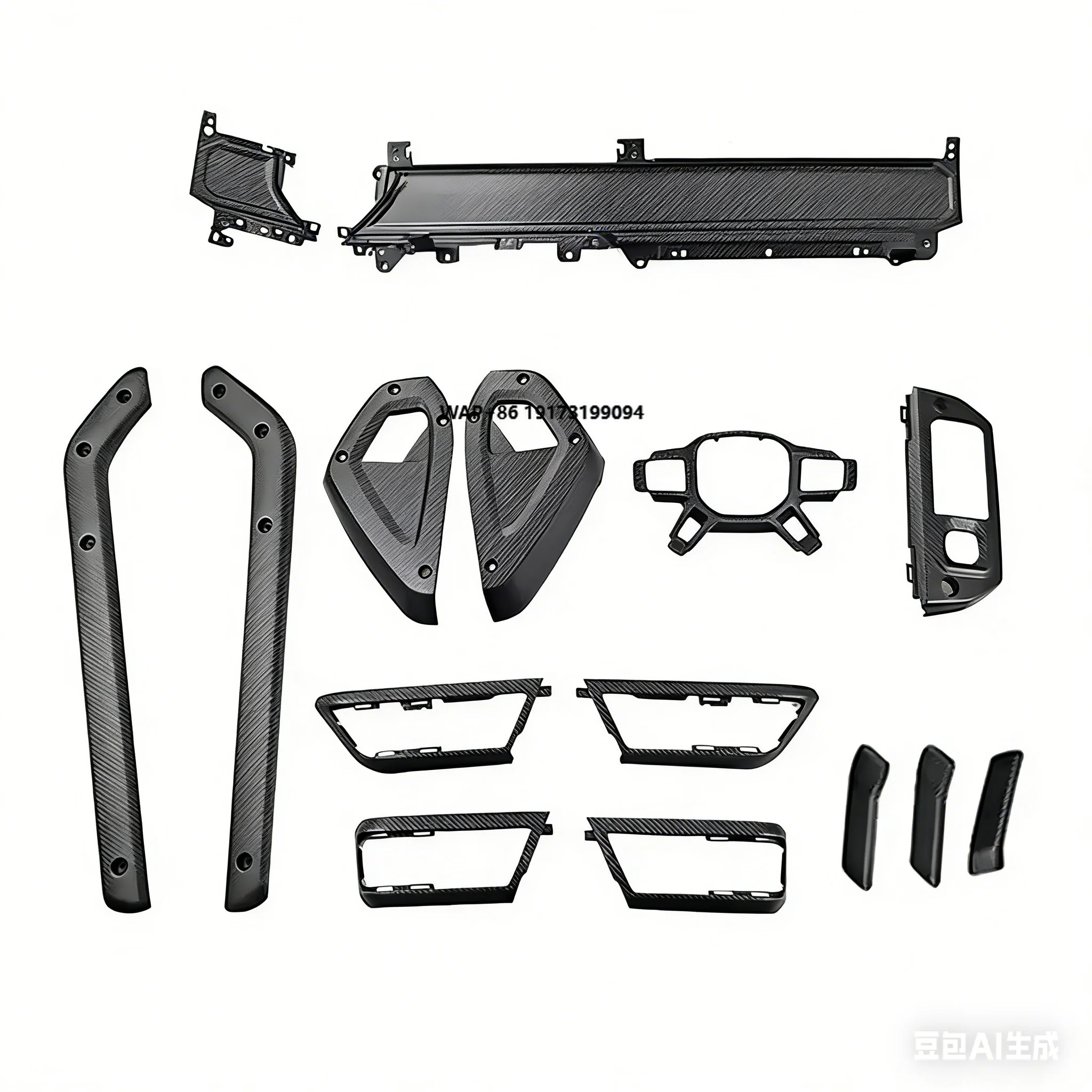 Novos Acessórios de Interior para Carros, Kits de Interior em Fibra de Carbono Seco ABS para Defender 90 110 130