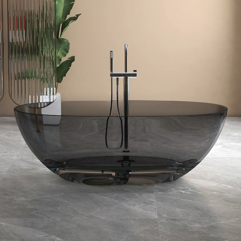 Transparent bathtub Independent integrated double bathtub