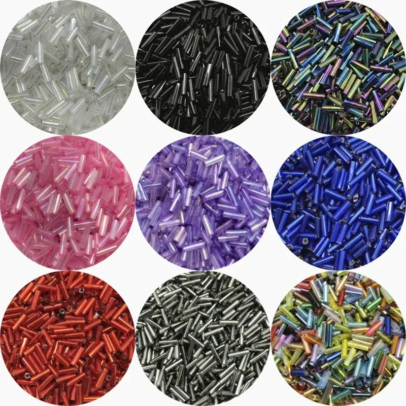 A Pack of 100 2 * 6mm Spiral Tube Beads, Rice Beads, Handcrafted DIY Homemade Bracelets, Necklaces, Beads Accessories, Hairpins