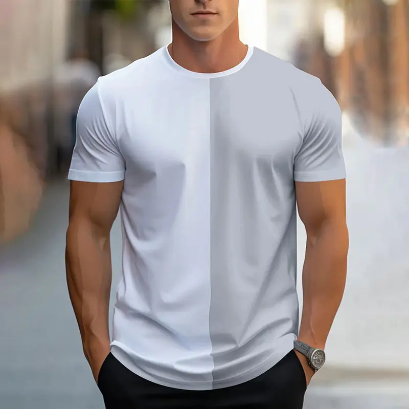 

2025New Fashion Innovative Math Formula Printed Men's Short Sleeve Summer Fresh Men Sports Fitness T Shirt Loose Round Neck Top