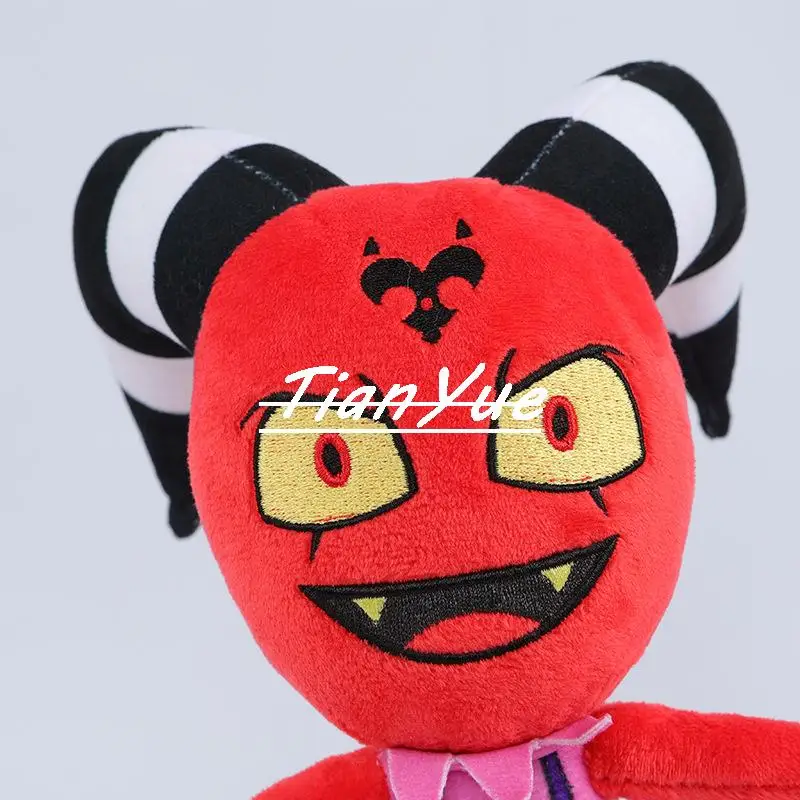 Helluva Boss Asmodeus Blitzo Teddy Cartoon دمية محشوة ناعمة هدية عيد الميلاد للطفل 30 سم