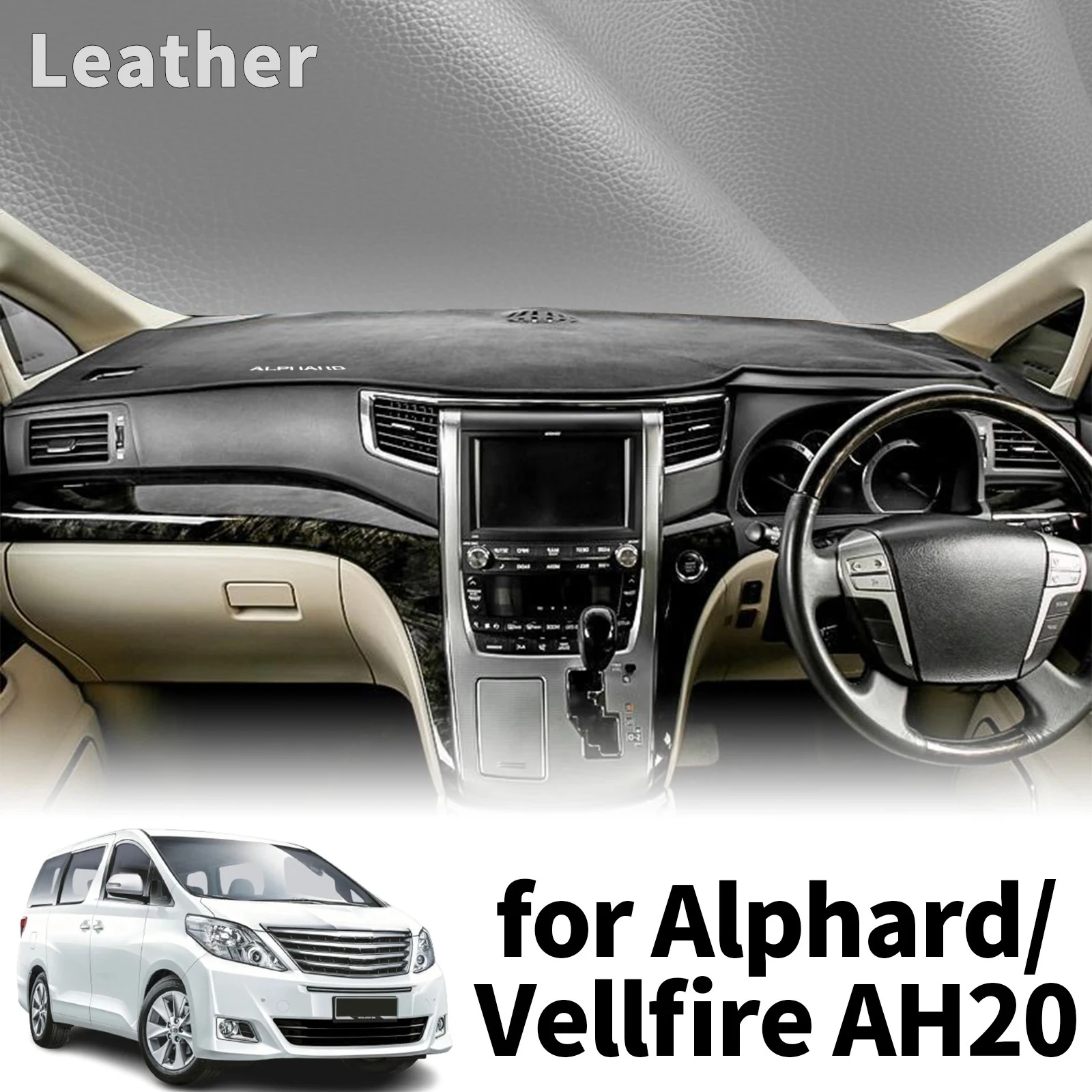 

fit for Alphard Vellfire 20 AH20 2008-2014 RHD Dashmat Dashboard Cover Pad Protective Carpet DashMat Sunshade Car Accessories