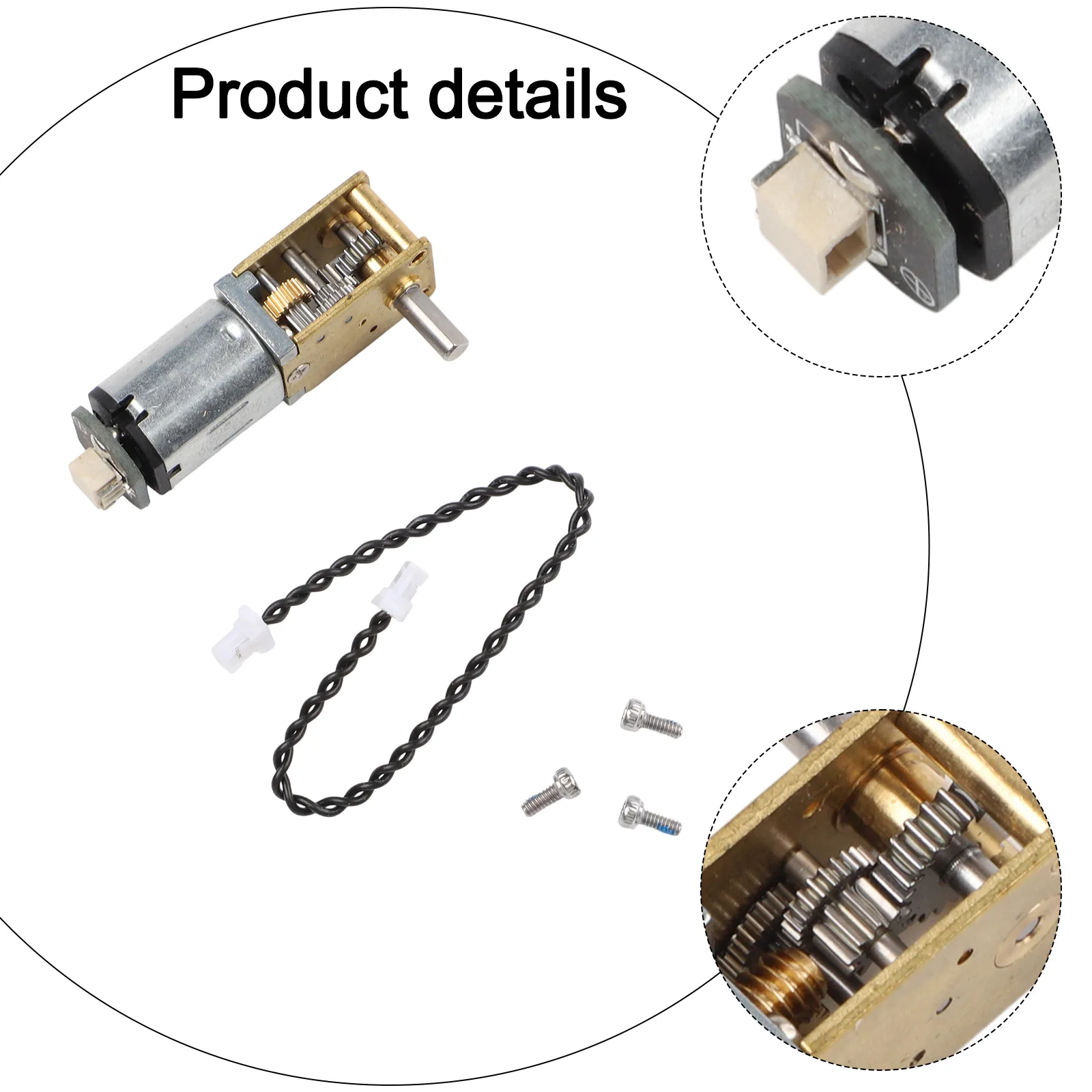N20 Geared Motor 6V 25RPM All Metal Gear Side Output D-type Shaft 3V-7V 250G.CM High Torque SH1.0-2P For Tuozhu 3D Printed Model