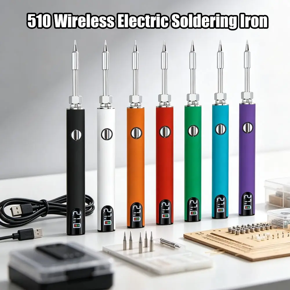 Wireless Electric Soldering Iron Adjustable Voltage USB Fast Charging Wireless Electric Iron Solder Digital Display