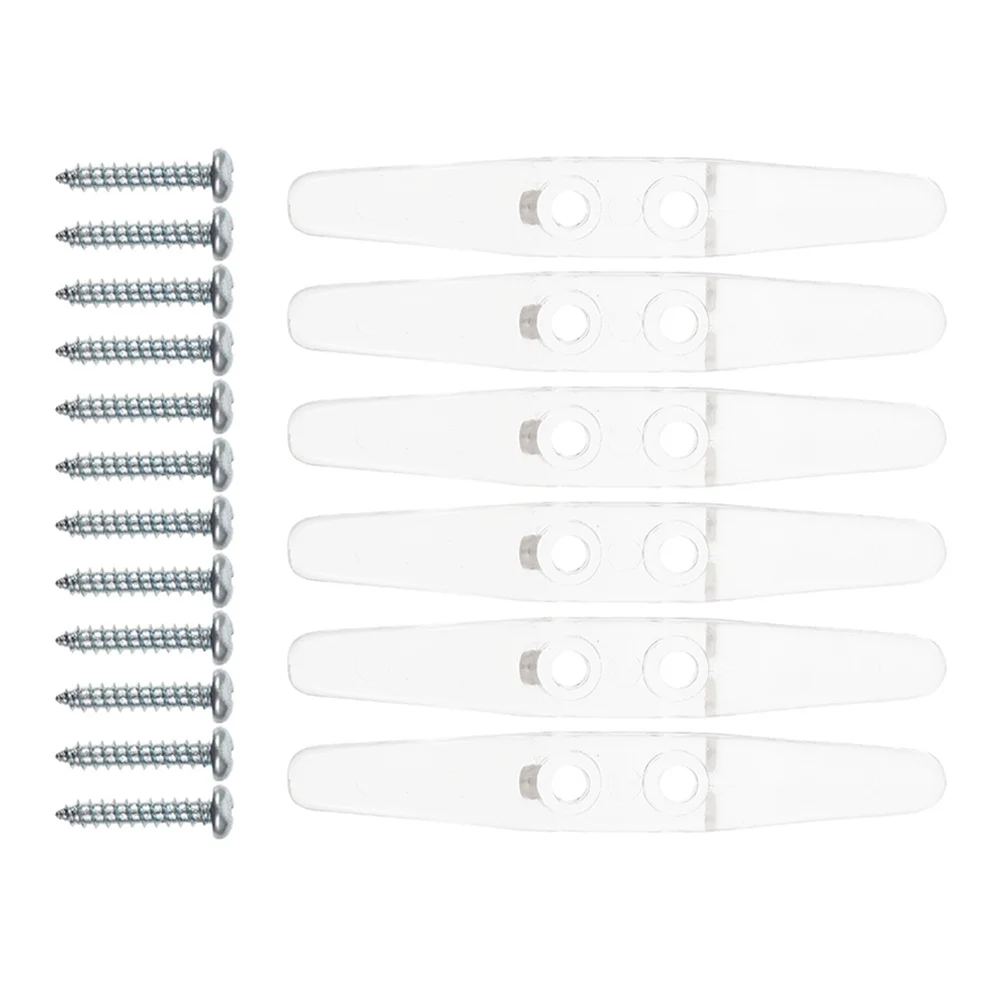 

6Pcs Plastic Blind Cord Cleats Transparent Safety Wraps for Home Curtain Styles and Window Shades Blind Cord Cleats