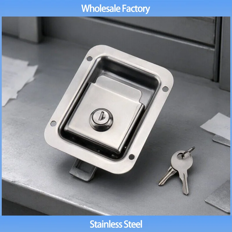 Panel Lock 304 Stainless Steel Box Car Door Lock Electrical Cabinet Trailer Engineering Vehicle Toolbox