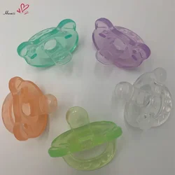 Newborn Baby Pacifier Food Grade Silicone Safety Transparent Soft Dummy Teat Sleeping type Infant Nipple Soother For Boy Girls