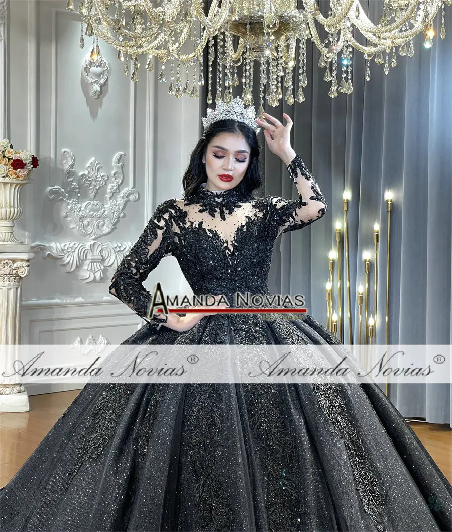 Customized NS4487 Beautiful Black Wedding Dress Color Customized NS4487 Beautiful Black Wedding Dress Color
