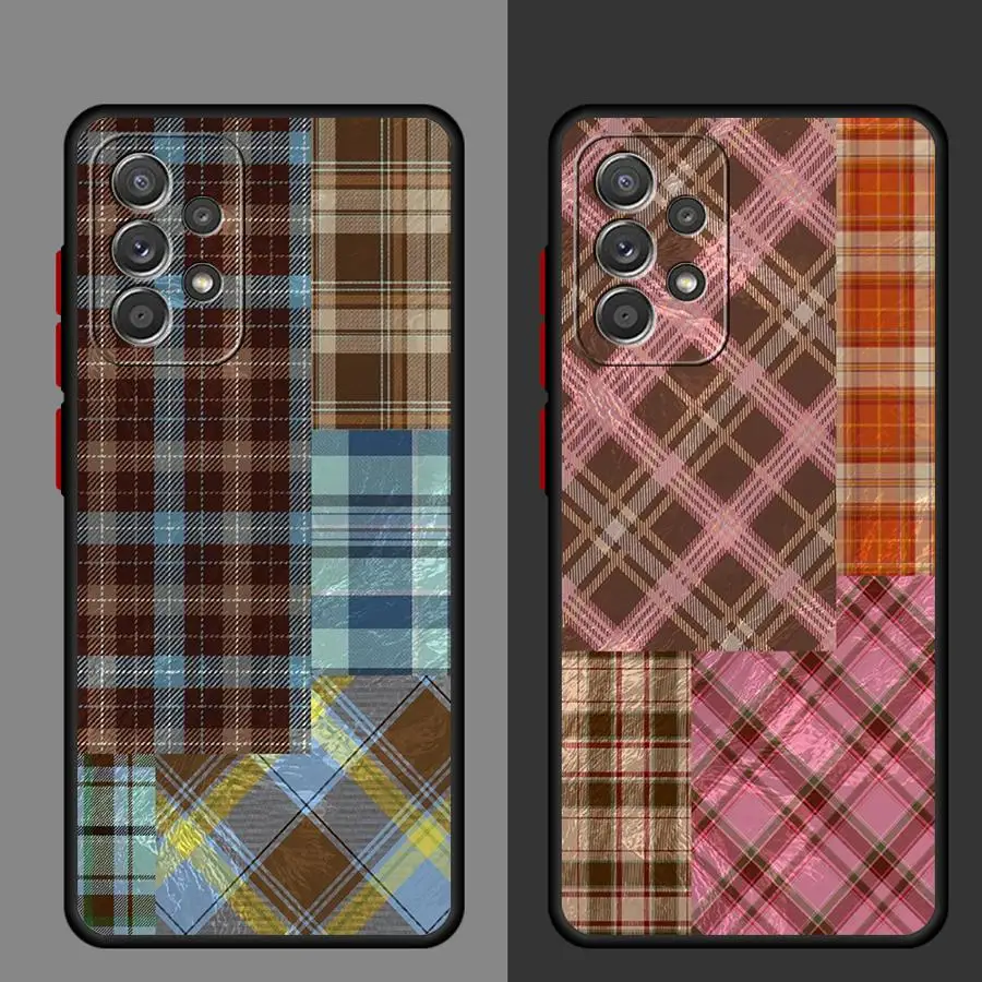 Retro Plaid Collage Phone case for Samsung Galaxy Note 20 Ultra 10 Note10Plus Note 9 8 S10 4G S9 S8 Plus soft funda cases