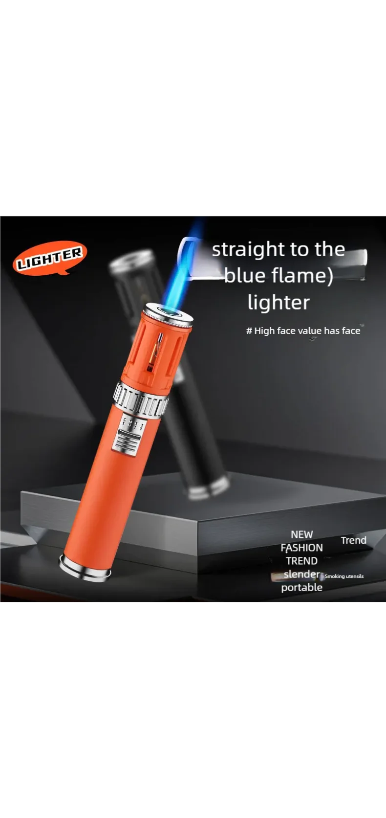 

High-Temp Turbo Torch Lighter: Powerful Flame for Camping, BBQ & Kitchen Use - Inflatable, Portable & Perfect for Cross-Border A