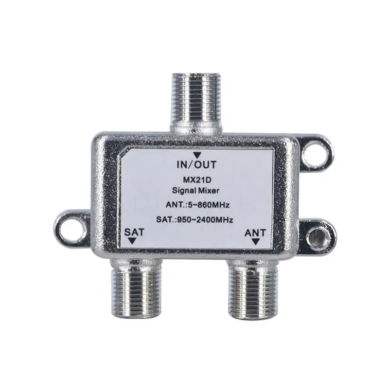 L62A 2X 2 Way TV Antenna Satellite Splitter Coaxial Cable Antenna Cable Signal Splitter Female Connector Cable Switch