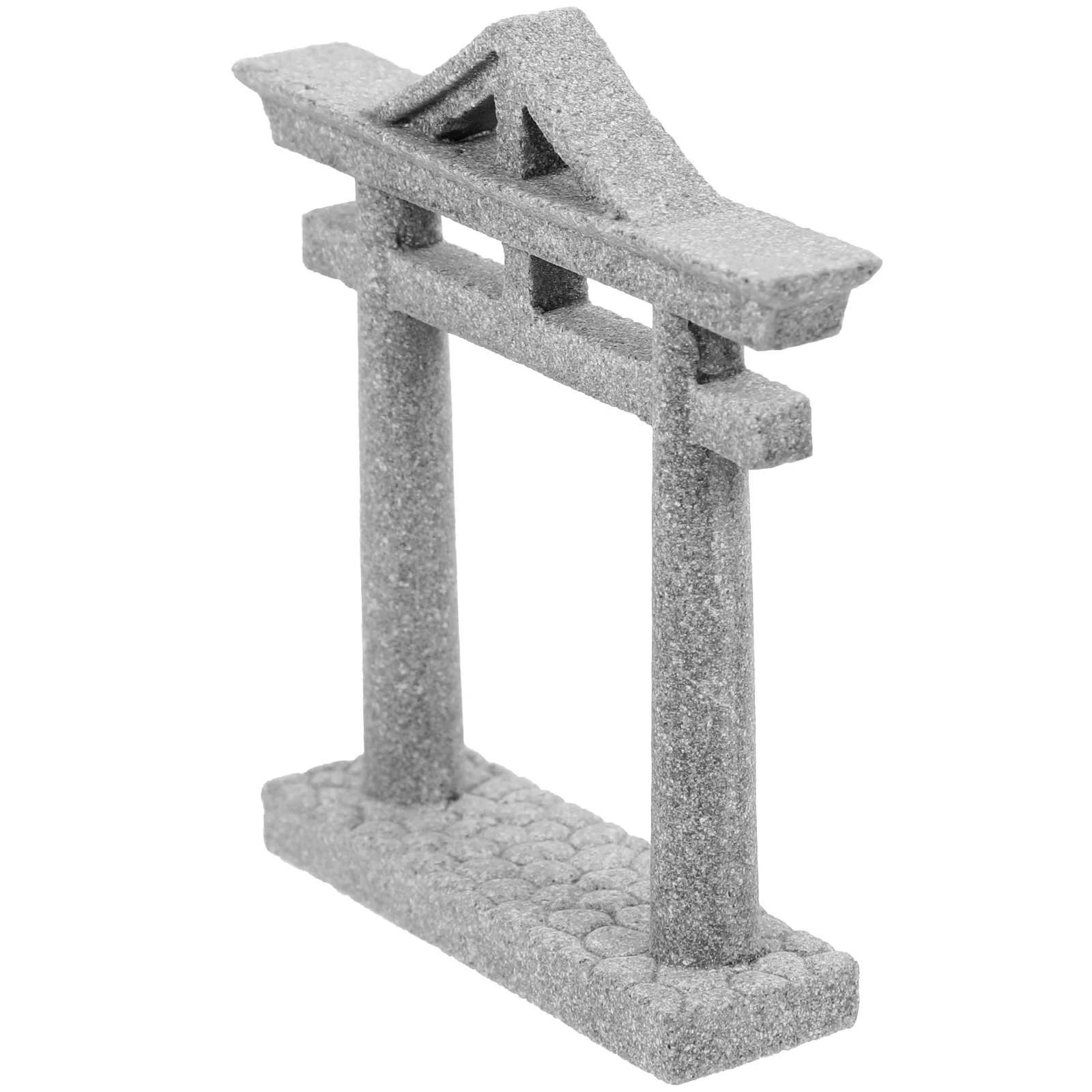 

1pc Simulated Mini Torii Gate Ornament Stone Japanese Garden Statue Fish Tank Decor Aquarium Prop Zen Craft Outdoor Small Decor