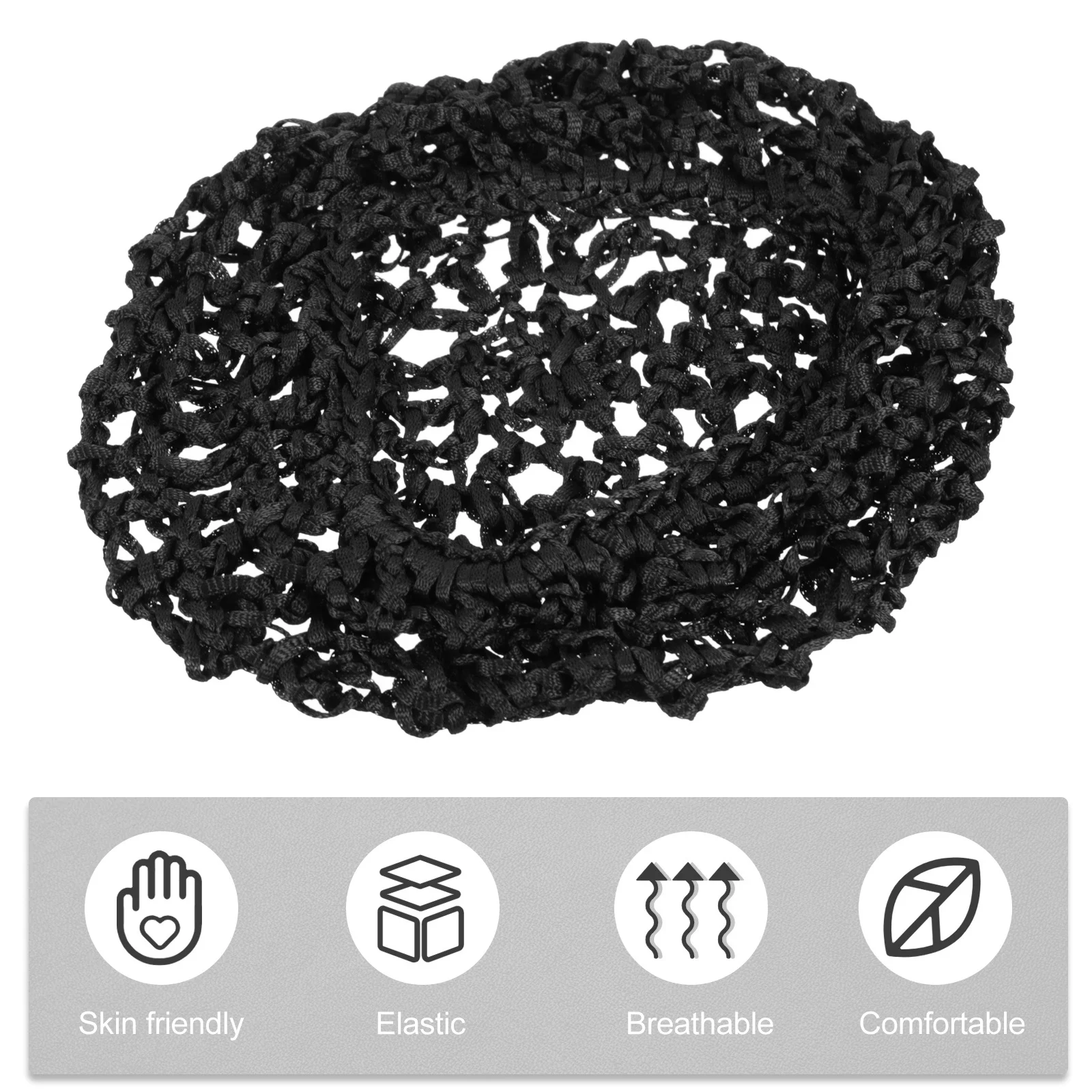 

4Pcs Mesh Crochet Hair Net Premium Breathable Hairnet for Sleeping Lightweight Foldable Women Sleep Cap Female Hairnet