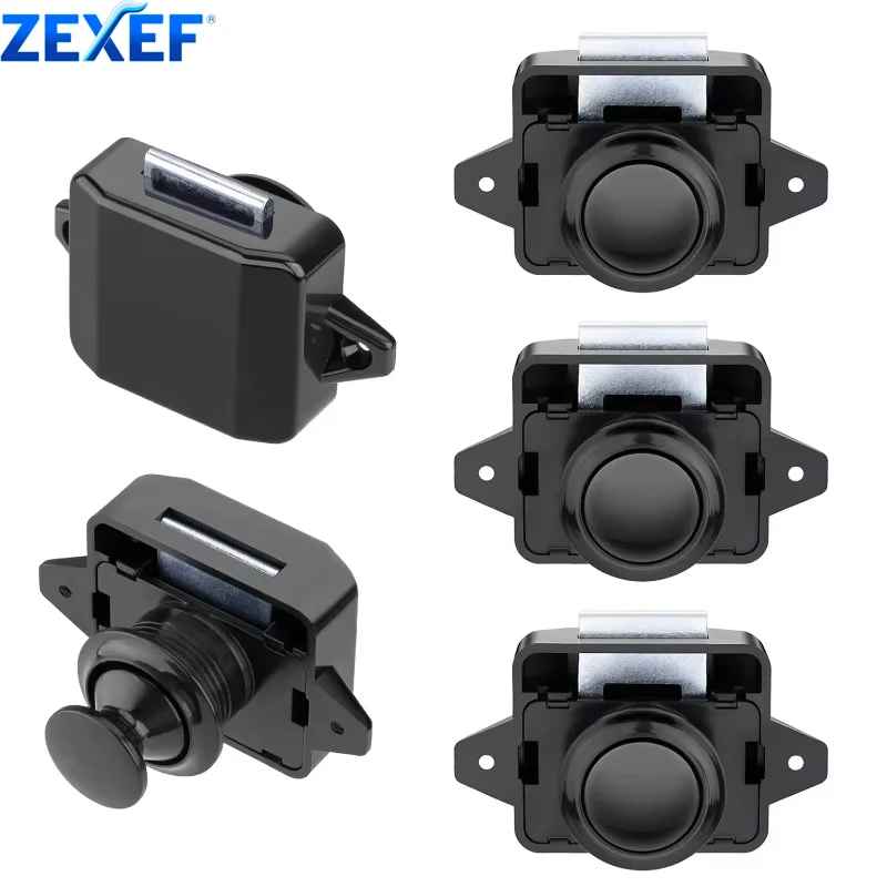 

ZEXEF 5 Pcs Camper Car Push Lock Diameter RV Caravan Boat Motor Home Cabinet Drawer Latch Button Locks Furniture Hardware