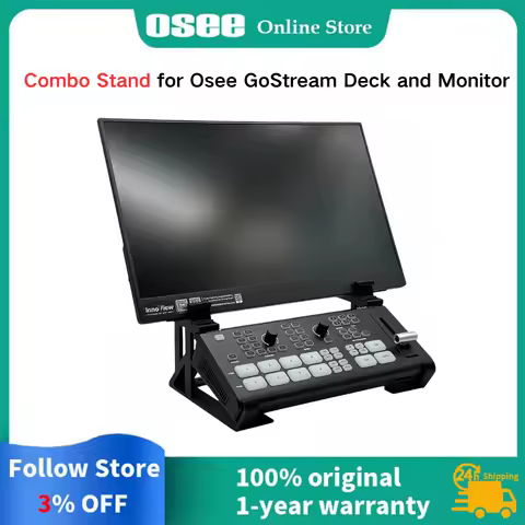Osee Combo Stand for Osee GoStream Deck and Monitor, Cold Shoe Attachment, Easy Install, Slide On Design
