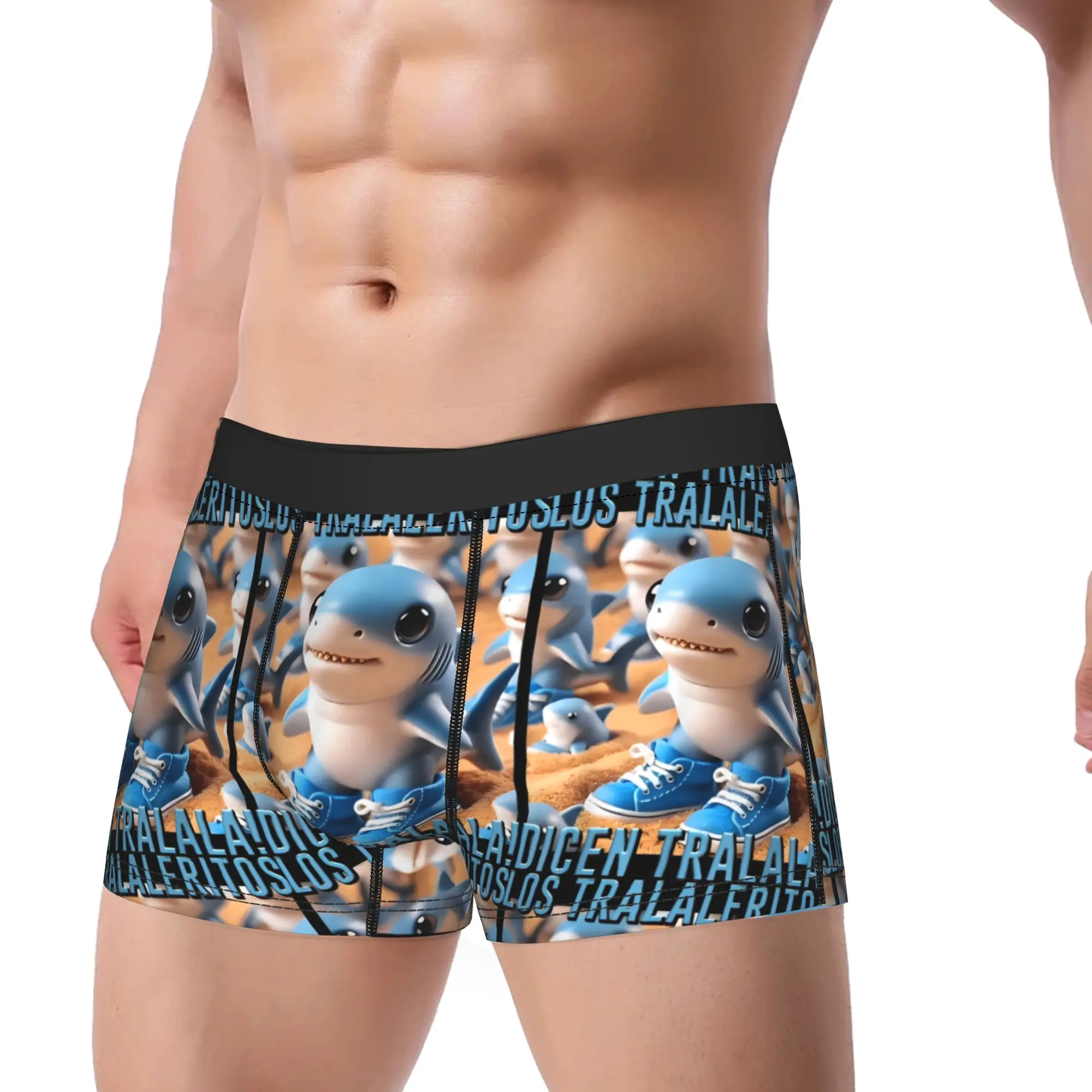 

Мужское нижнее белье Tralalero Tralala Italian Brainrot Meme Viral Gen Z, итальянские трусы-боксеры Brainrot, шорты, мужские трусы