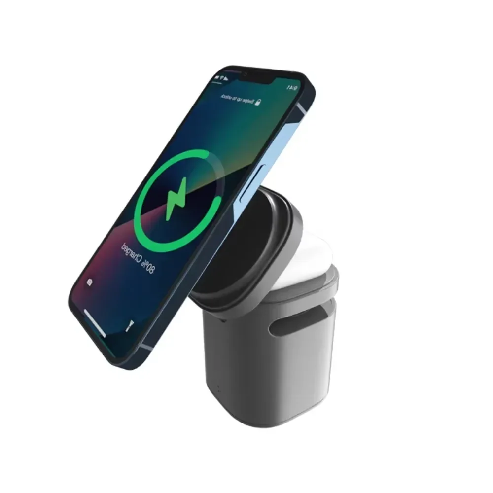 

2024 New PW20 4 in 1 Wireless Charger speaker for iphone chargers in bulk Phone Watch Wireless Chargers