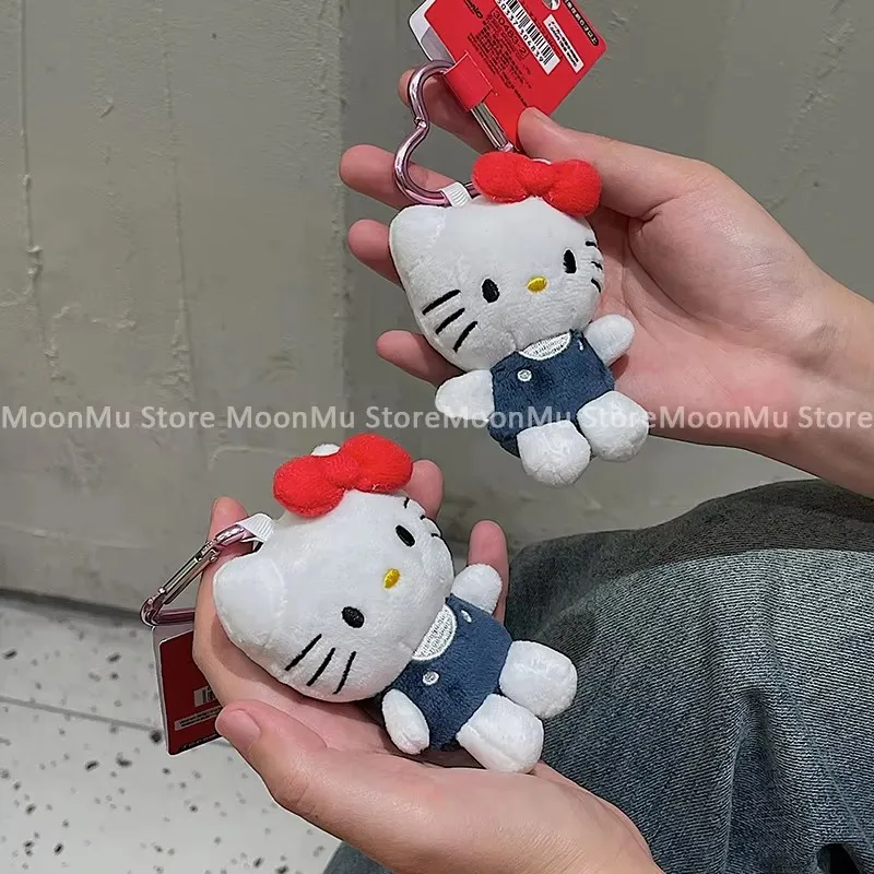 10cm Sanrio Plush Stuffed Soft Doll Keychain Cartoon Hello Kitty Plushies Bag Pendant Accessories Girls Gift Kids Toys image 5