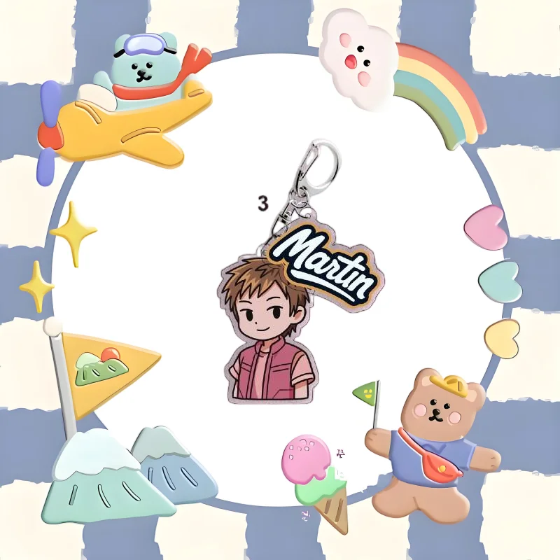 KPOP جديد الحرارة كورتيس الصبي الفرقة مارتن الذهب التدريب الرئيسي عالية الجمال ستار مفهوم صور الملحقات محيطية على ظهره المفاتيح #4