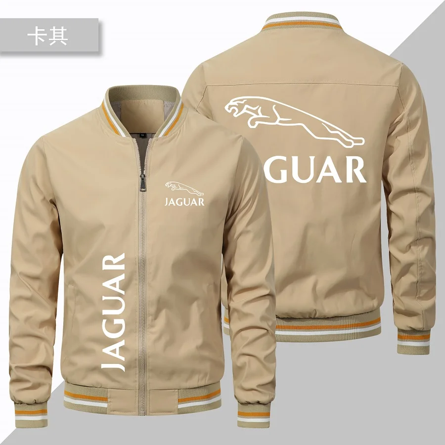 Spring and Autumn 2023 New Men's Jaguar Car Logo Jacket Casual Baseball Racing Team Men's Clothing Large Jacket Jacket Jacket