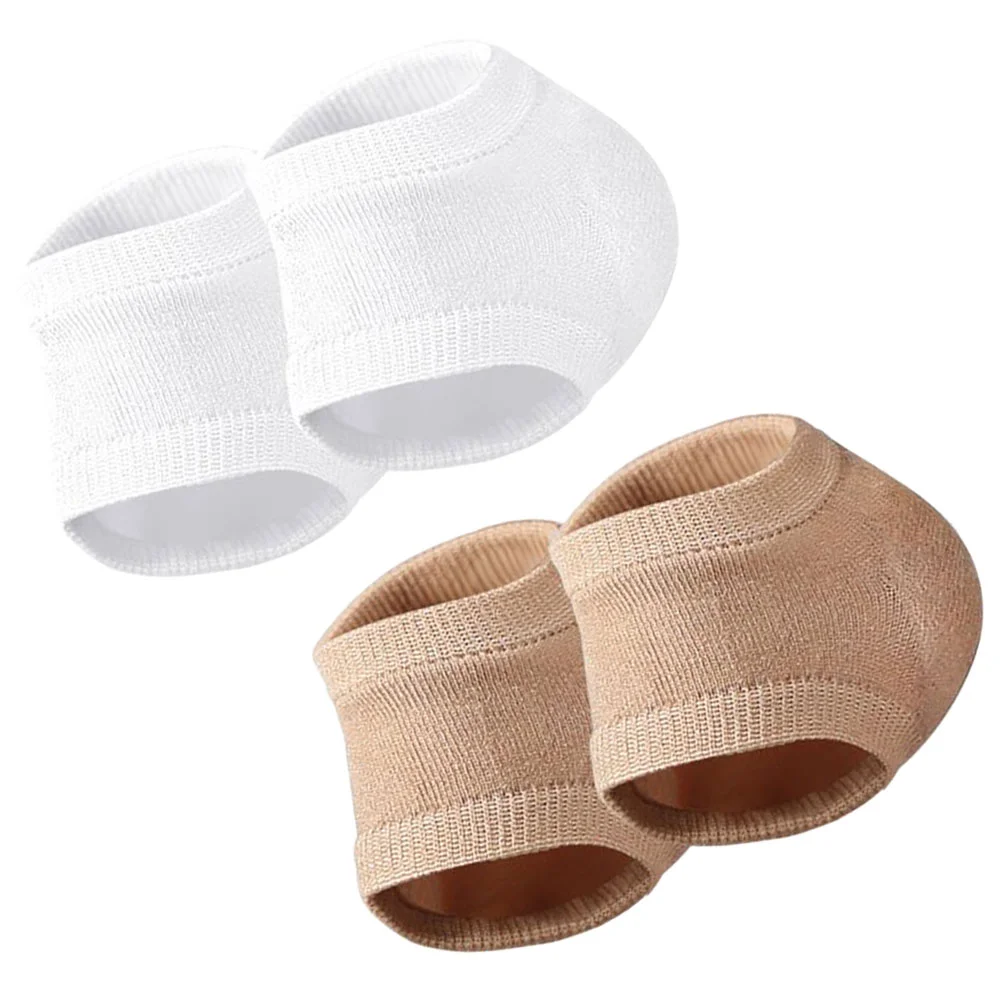 

2 Pairs Heel Protector Moisturizing Heel Moisturizing Socks Covers Half Feet Womens Cracked