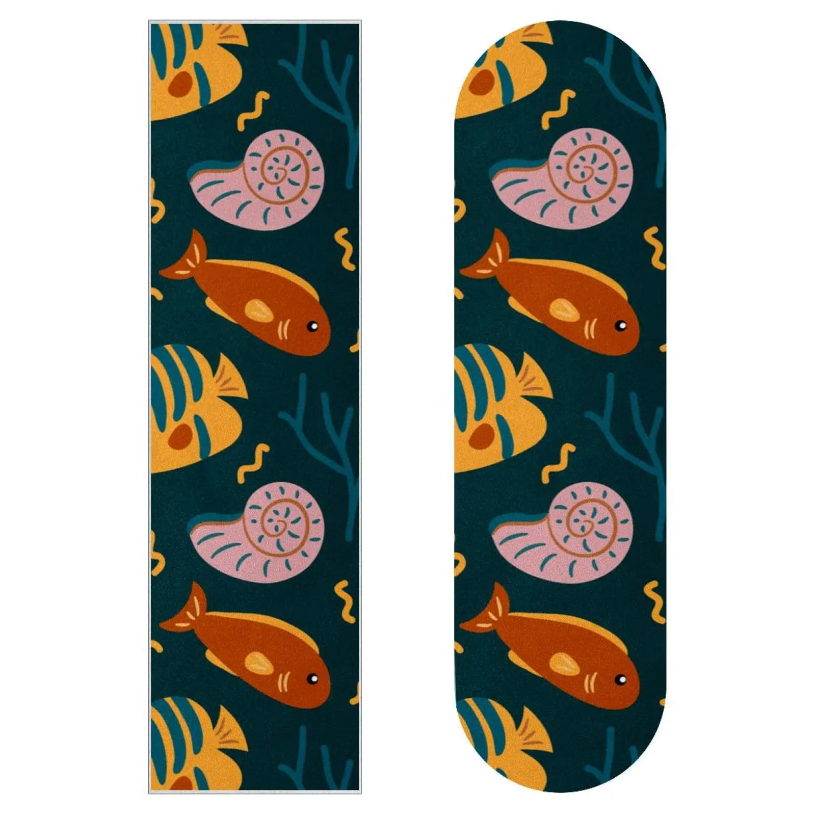 Various Fish Patterns Skateboard Grip Tape,Longboard Griptape Bubble Free Anti-Slip 33x9 Inch Tapes Sandpaper for Girls Boys