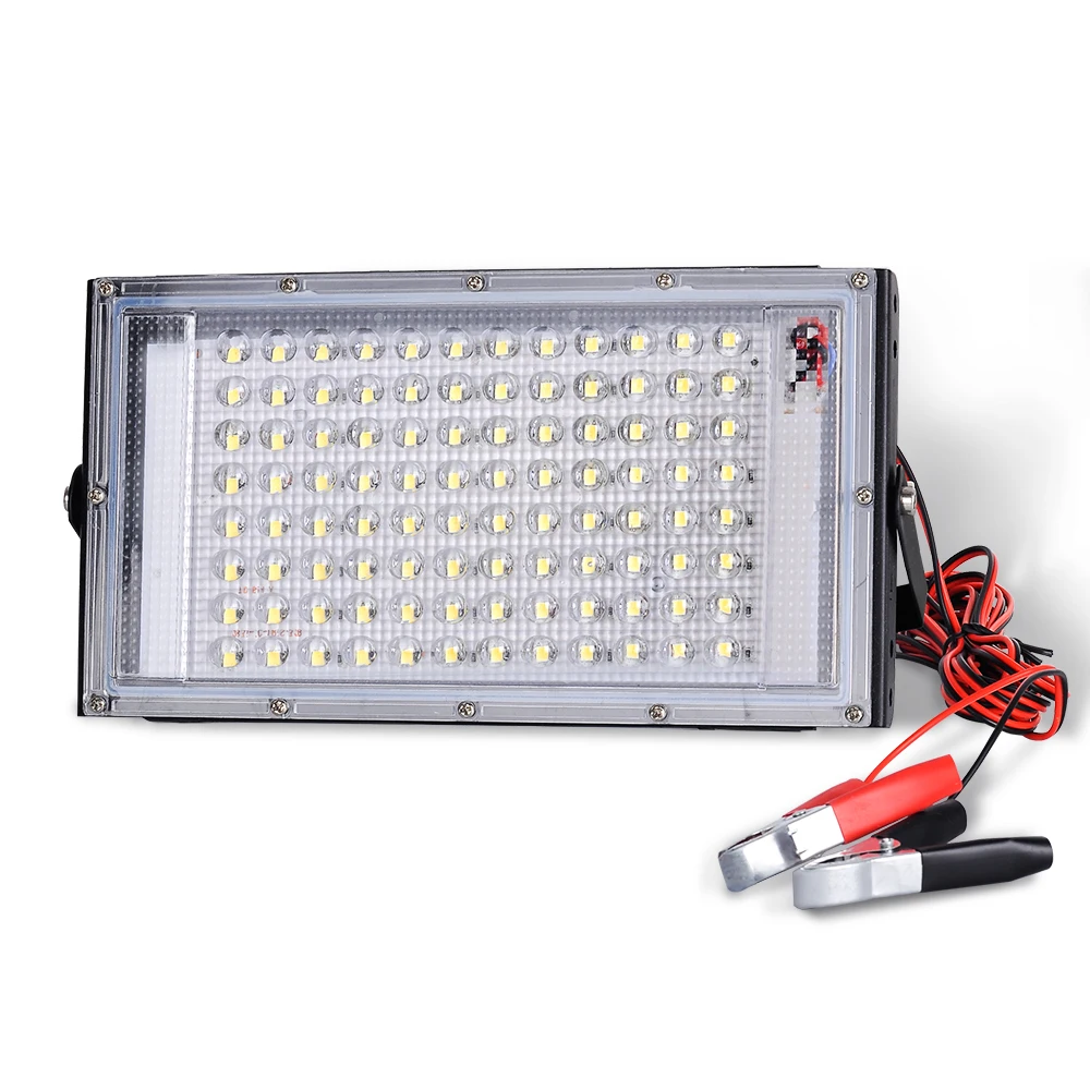 

Xtra Brightness DC12V 100W LED Floodlight Alligator Clip Floodlight Night Market Outdoor Camping Floodlight Spotlight