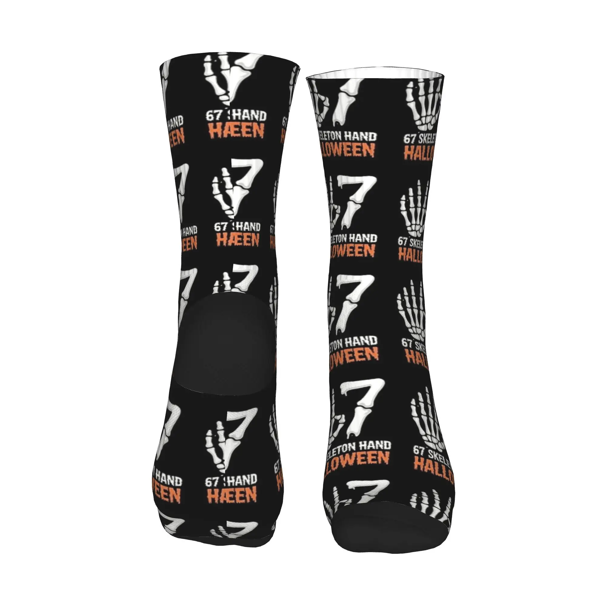 67 الهيكل العظمي اليد هالوين جوارب بأشكال مضحكة المضادة للانزلاق جوارب الرجال متوسطة لينة الدراجات الجوارب الخريف الكورية الجرافيك الجوارب