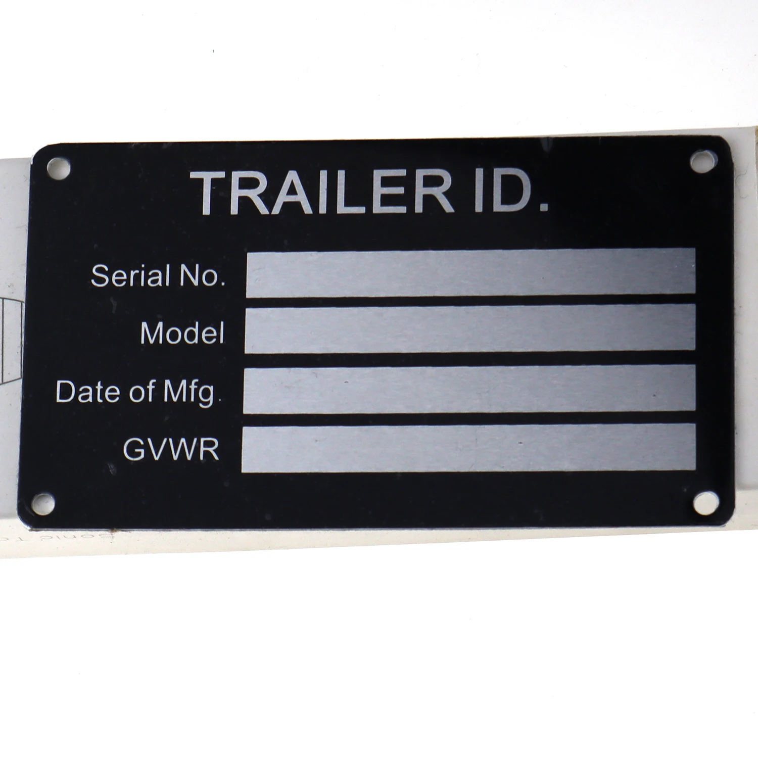 Aluminum Trailer ID Replacement TagSerial GVWR Medical BlankVIN ID Plate Data TAG Serial Model Number Identification Tire Size