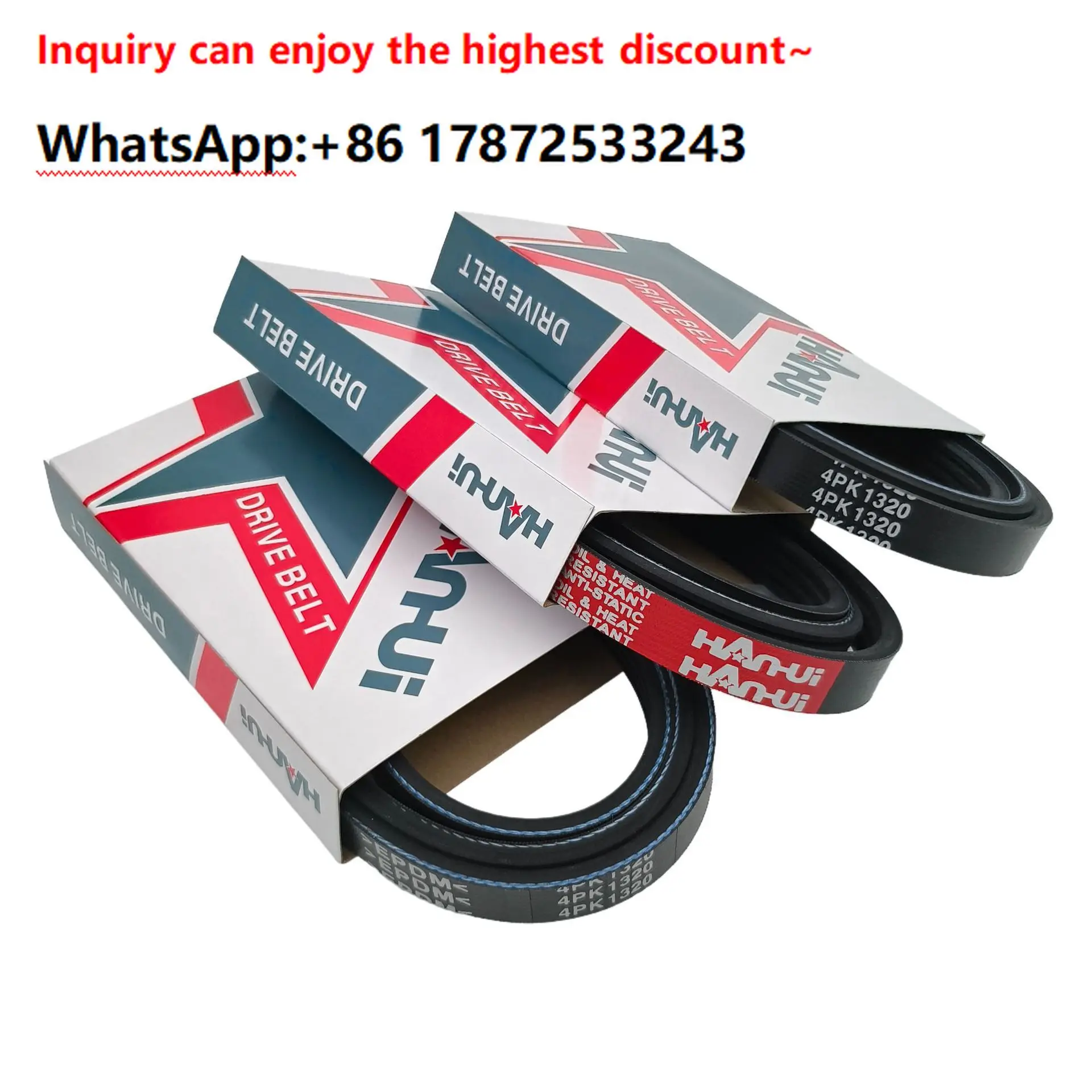 Multi Wedge Belt 4PK990-4PK1490 Excavator Belt Construction Machinery Leather