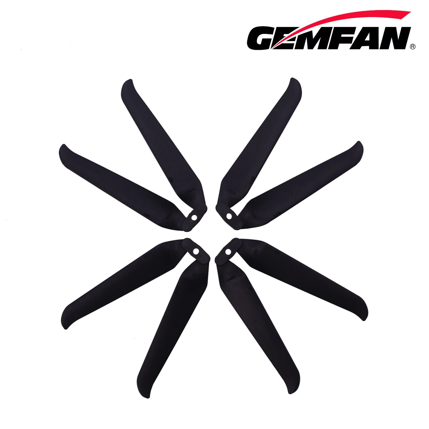 Gemfan 1051F-2 Hélice plegable de 2 aspas de 254 mm, paso de 5,1 pulgadas, fibra de vidrio de nailon para motor 3214 800KV, juego de 2 pares