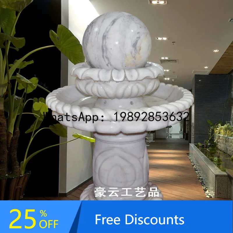 Feng Shui Ball Water Fountain Marble Home Feng Shui Ball Rockery Water Fountain Ornament