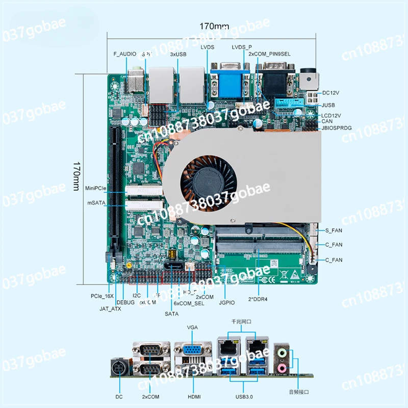 Domestic Xinchuang Industrial Control Main Board Feiteng D2000 Dual Network Port Kirin System Bank Finance Government Office