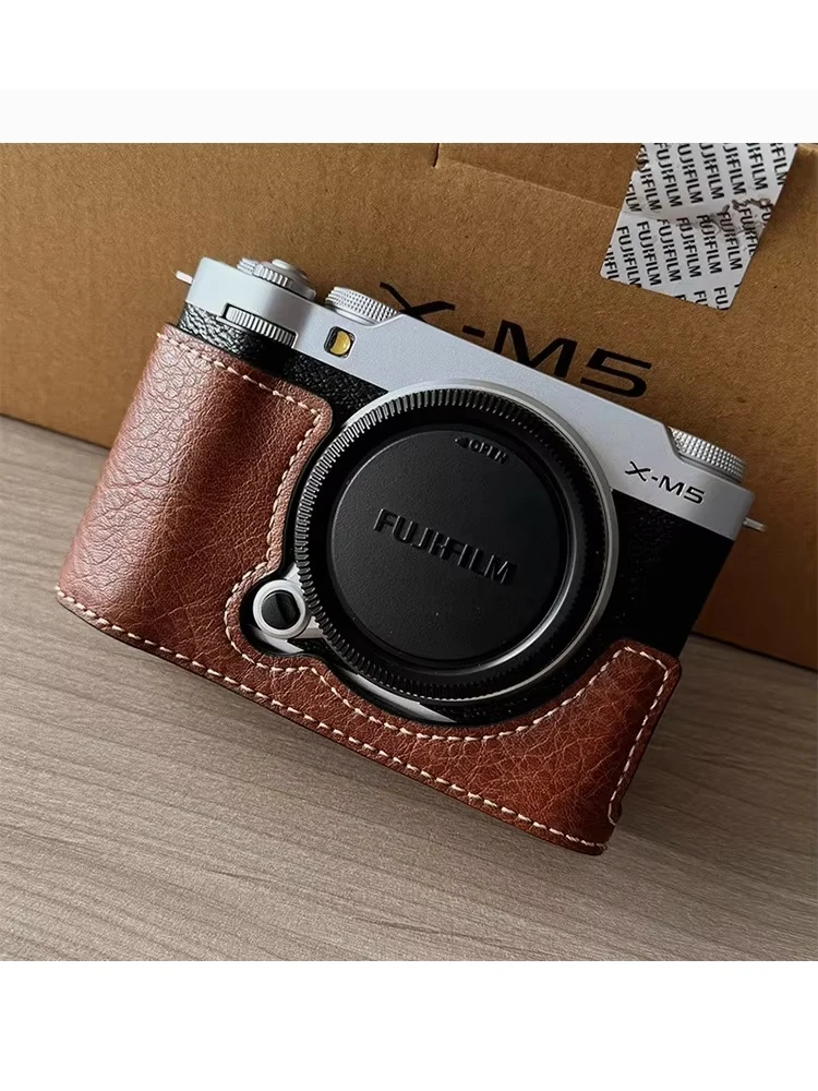 New camera protective case for FUJIFILM X-M5 camera case X-M5 camera bag xm5 pu leather case base shell