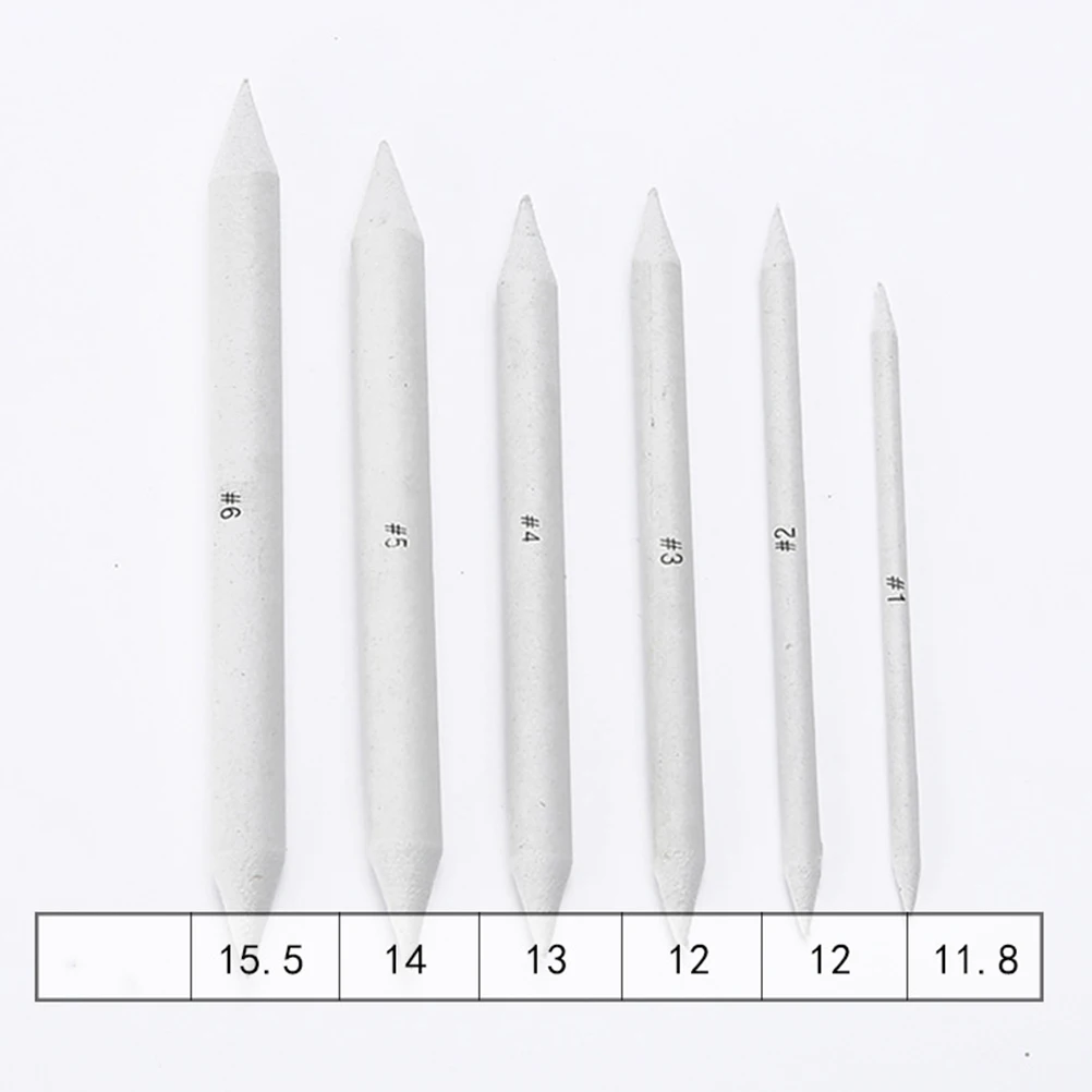 2 Sets Blending Stumps Drawing Tools Correction Pen Rice Paper Pencil White Sketch Rub Supplies Long Lasting Use For