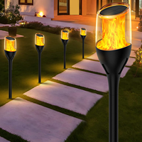 Solar Torch Light with Flickering Flame for Outdoor Garden Decoration Waterproof LED Street Lamp Backyard Patio Decorative Light