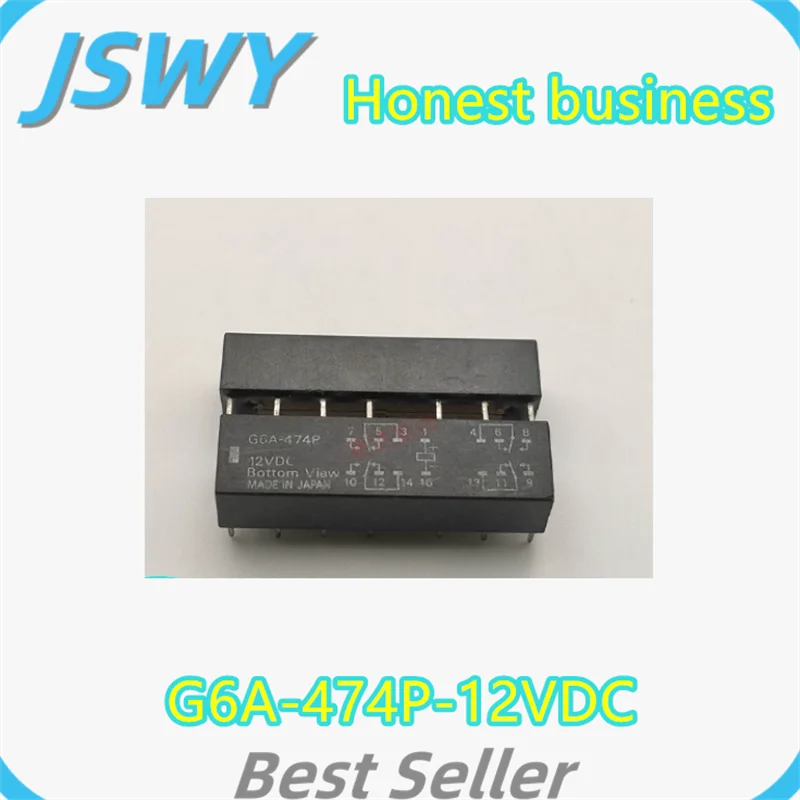(2/20 pieces) G6A-474P-12VDC 12V Genuine Relay 14-pin 2A 12V 100% Brand New Original Fast Shipping
