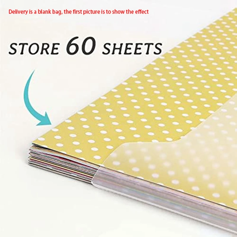 1 Set With 60 Sticky Index Tabs, 10 Pack Plastic Paper Storage Bag For Holding Paper File
