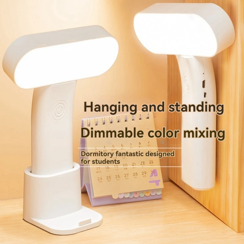 LED Desk Lamp Dimmablesa Portable Lamp USB Charging 3 Color Temperature Reading Light Hangable And Standing Lamps