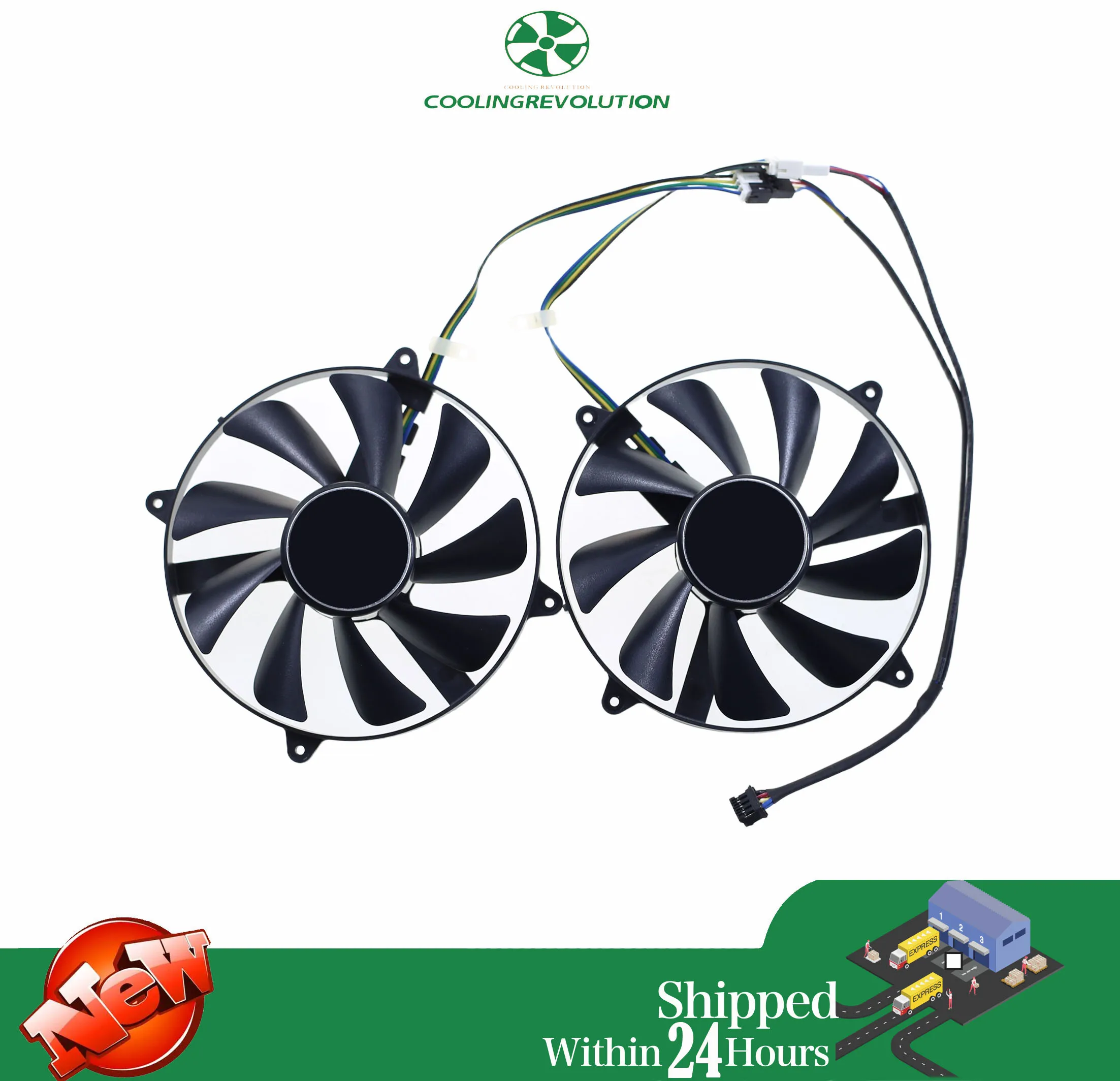 2PCS/lot FD9015U12D 92MM DC12V 0.55AMP 4Pin Graphics Card Fan for ASRock Radeon RX580 8G OC Phantom Gaming X